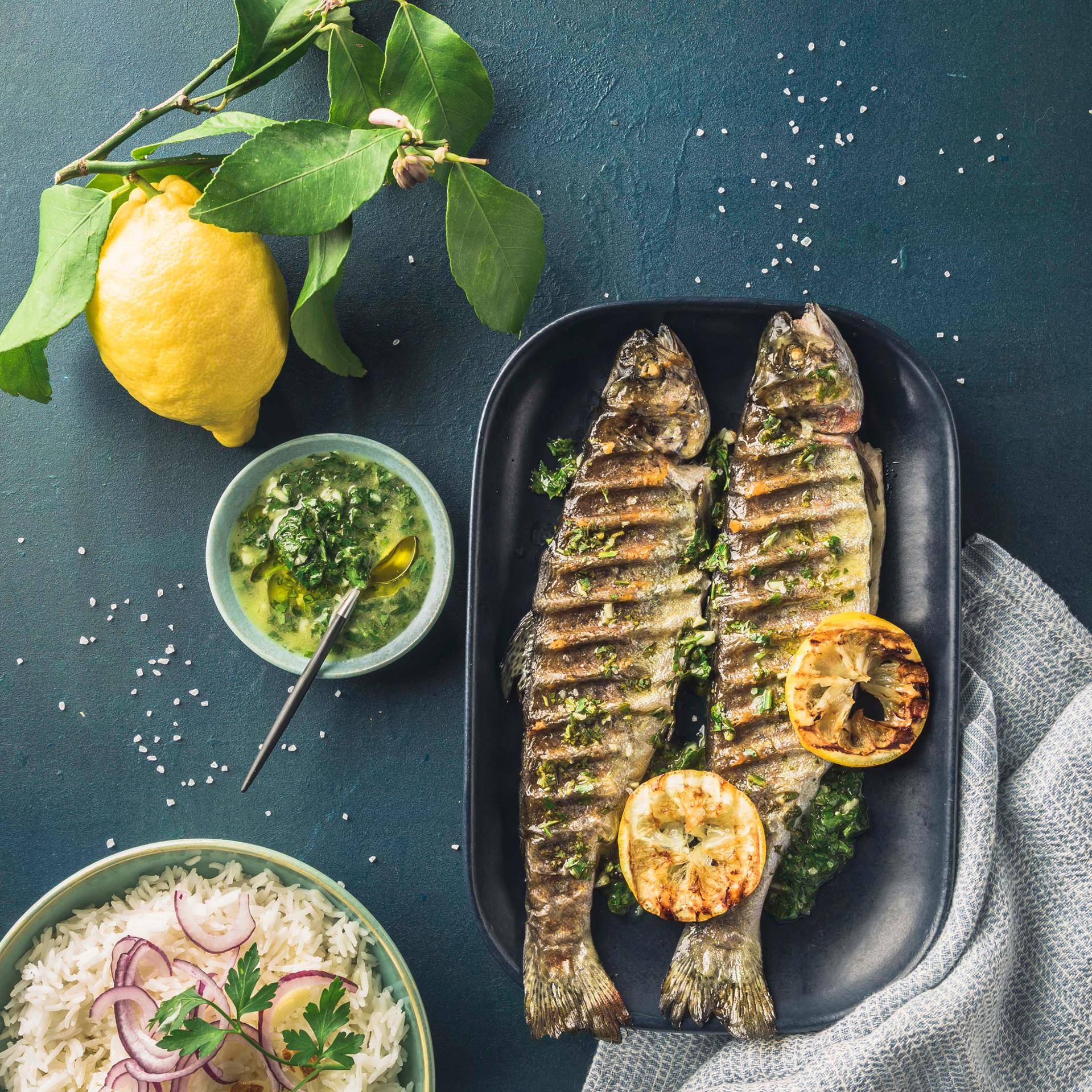 Gegrillte Forelle in Knoblauchsauce - Rezepte OptiGrill | Tefal