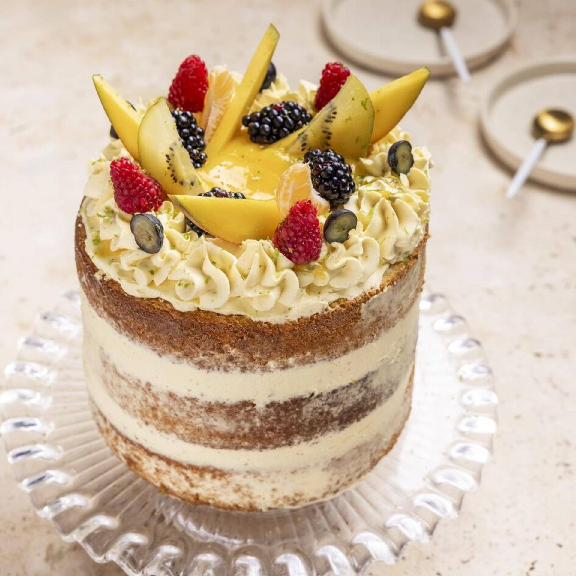 Kokosnuss-, Mangocurd- & Limettencreme-Schichtkuchen - Rezepte BAKE PARTNER | Tefal