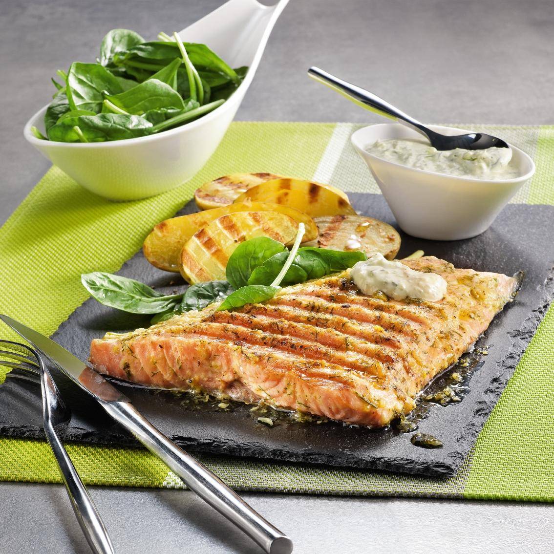 Lachs in Dill-Sahne-Soße - Rezepte OptiGrill | Tefal