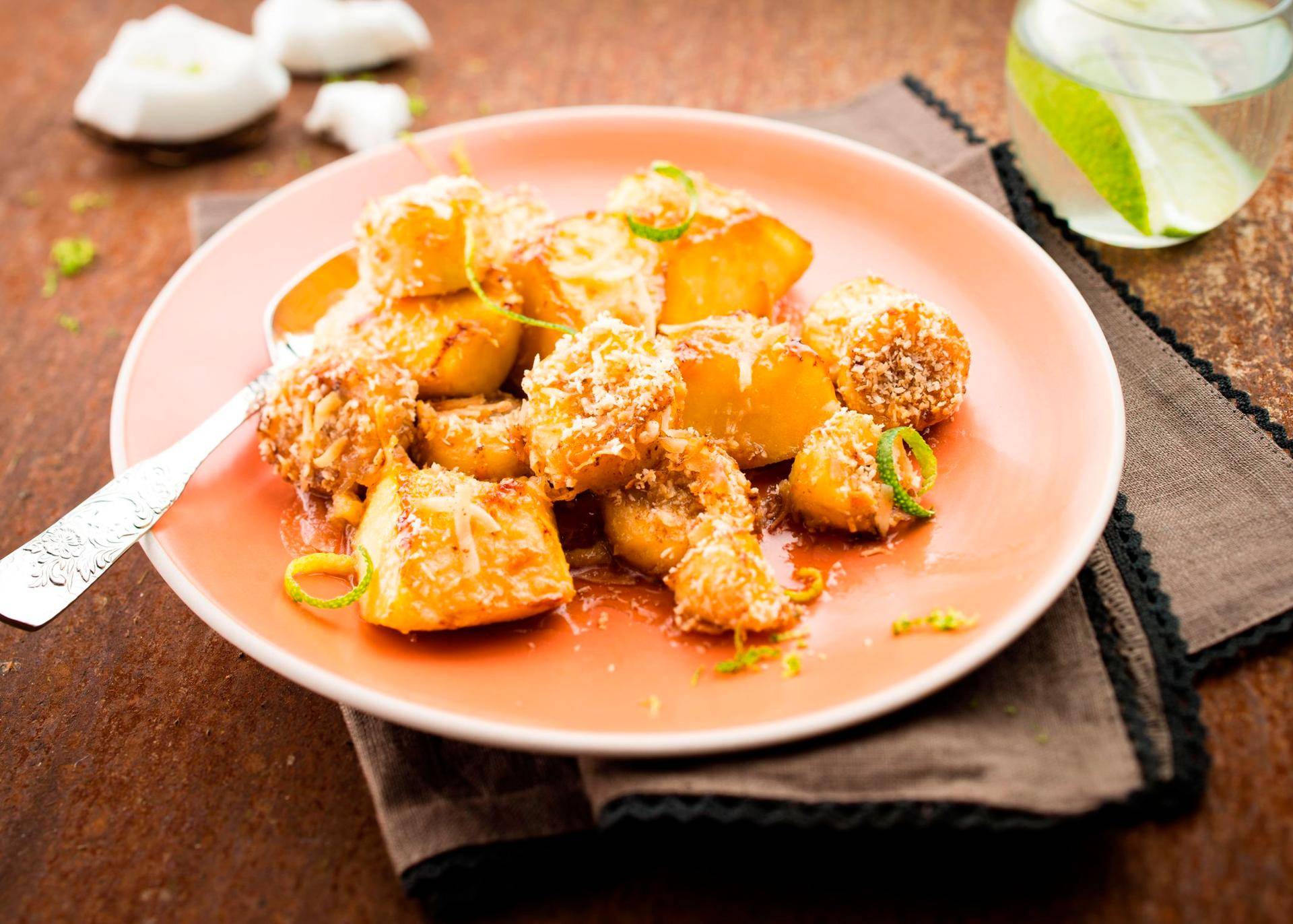 Äpfel und Bananen mit Kokosnuss - Rezepte Actifry Smart XL | Tefal
