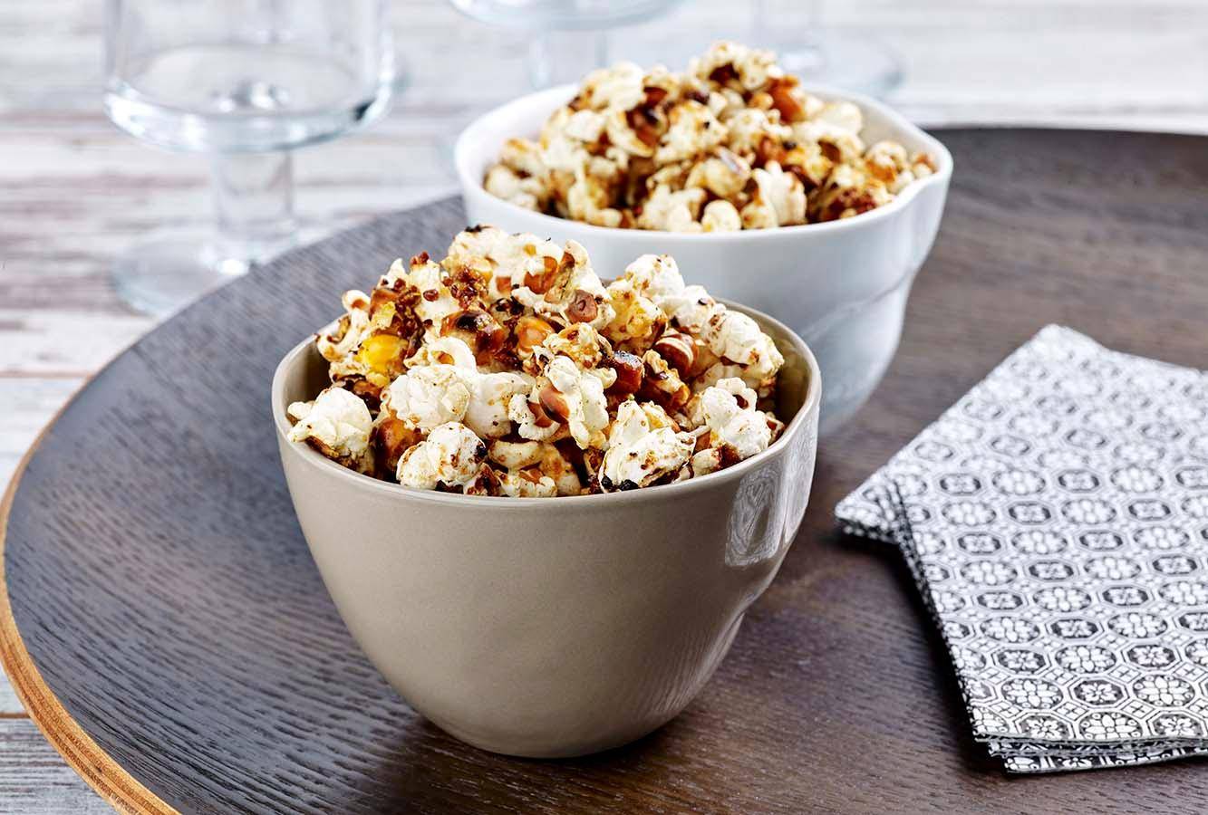 Popcorn-Vorspeise mit Maille à l'Ancienne-grobkörnigem Senf - Rezepte Actifry Original 1kg | Tefal