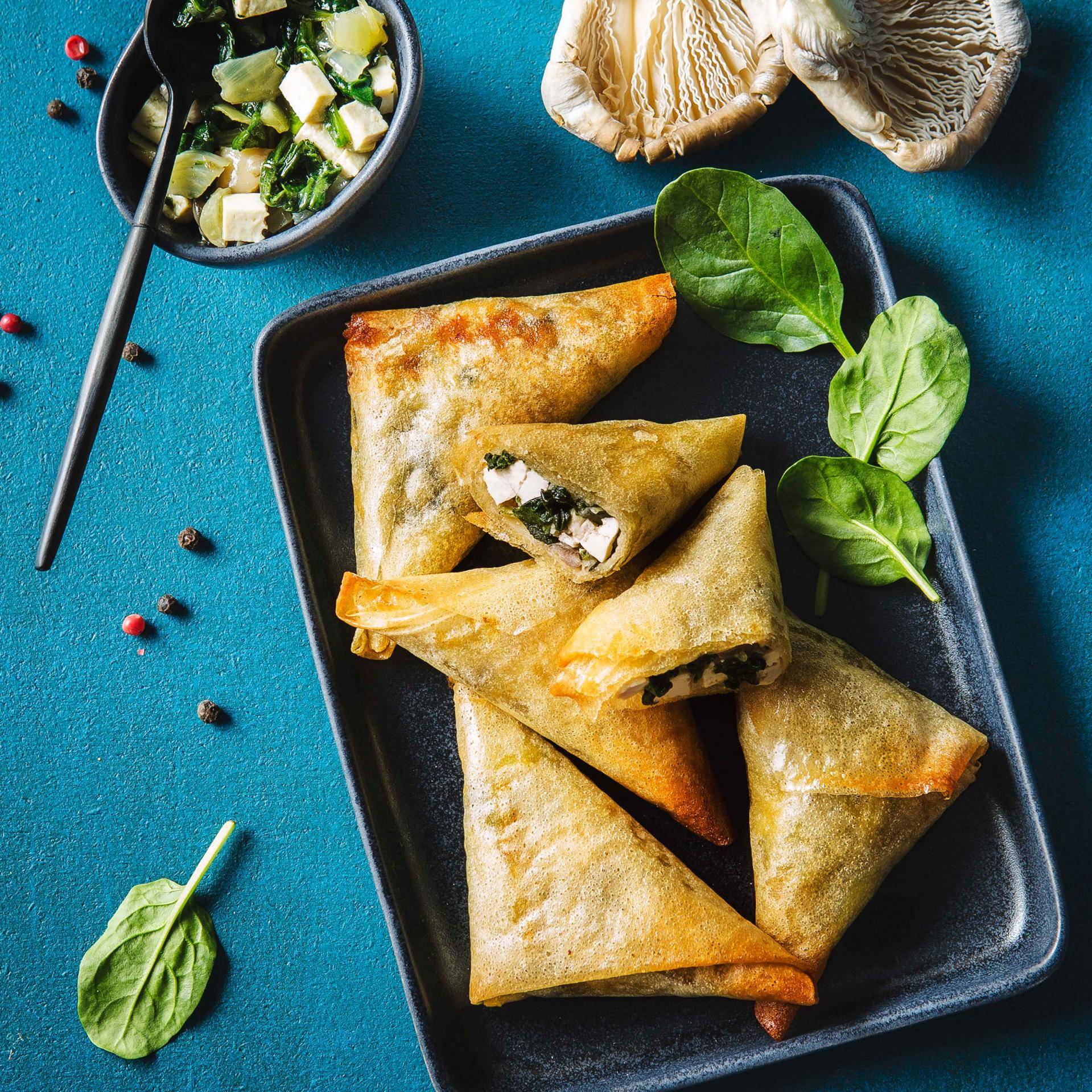 Veggie-Samosas mit Tofu und Spinat - Rezepte Actifry Original 1kg | Tefal