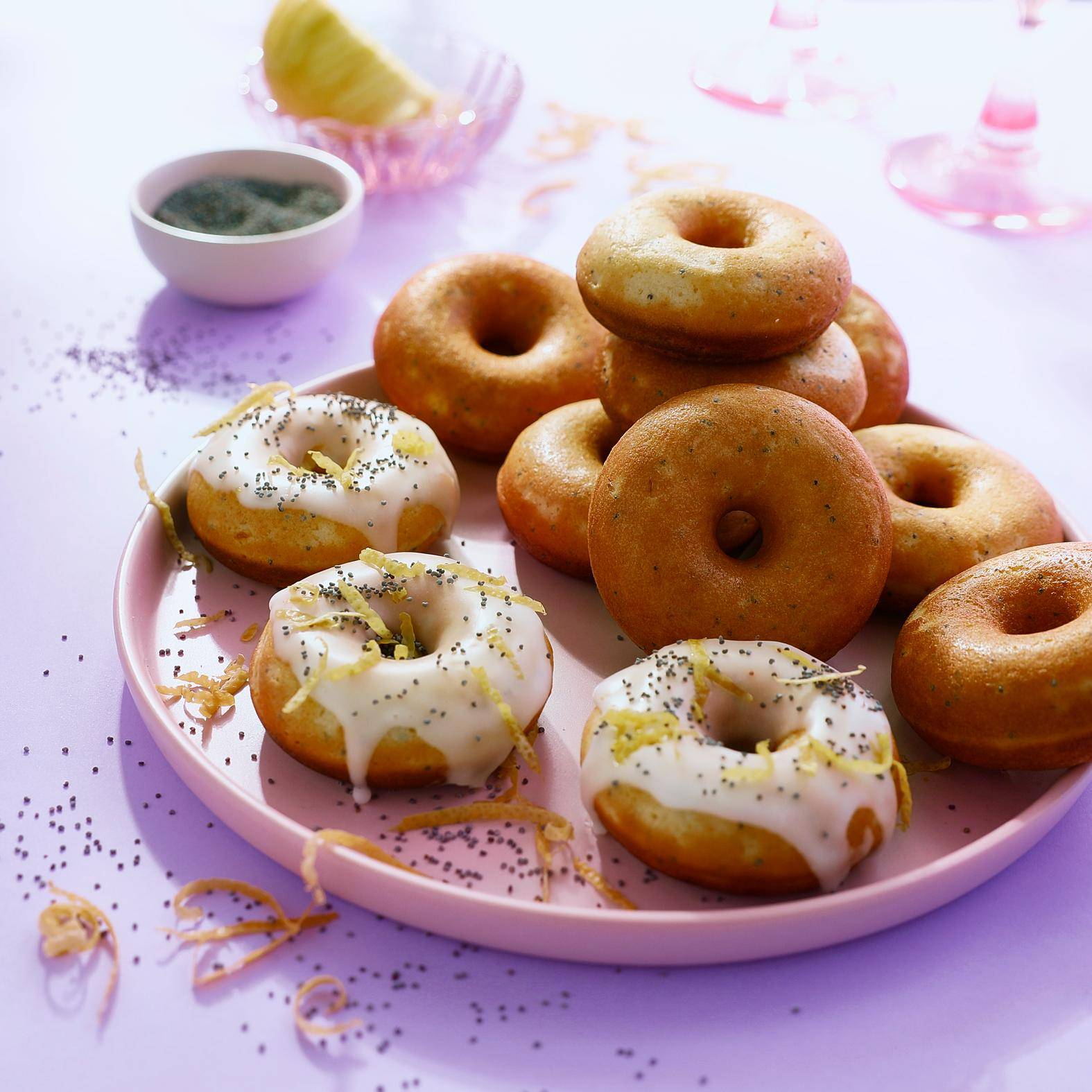 Zitronen-Mohn-Donuts - Rezepte Snack Collection MECHANICAL | Tefal