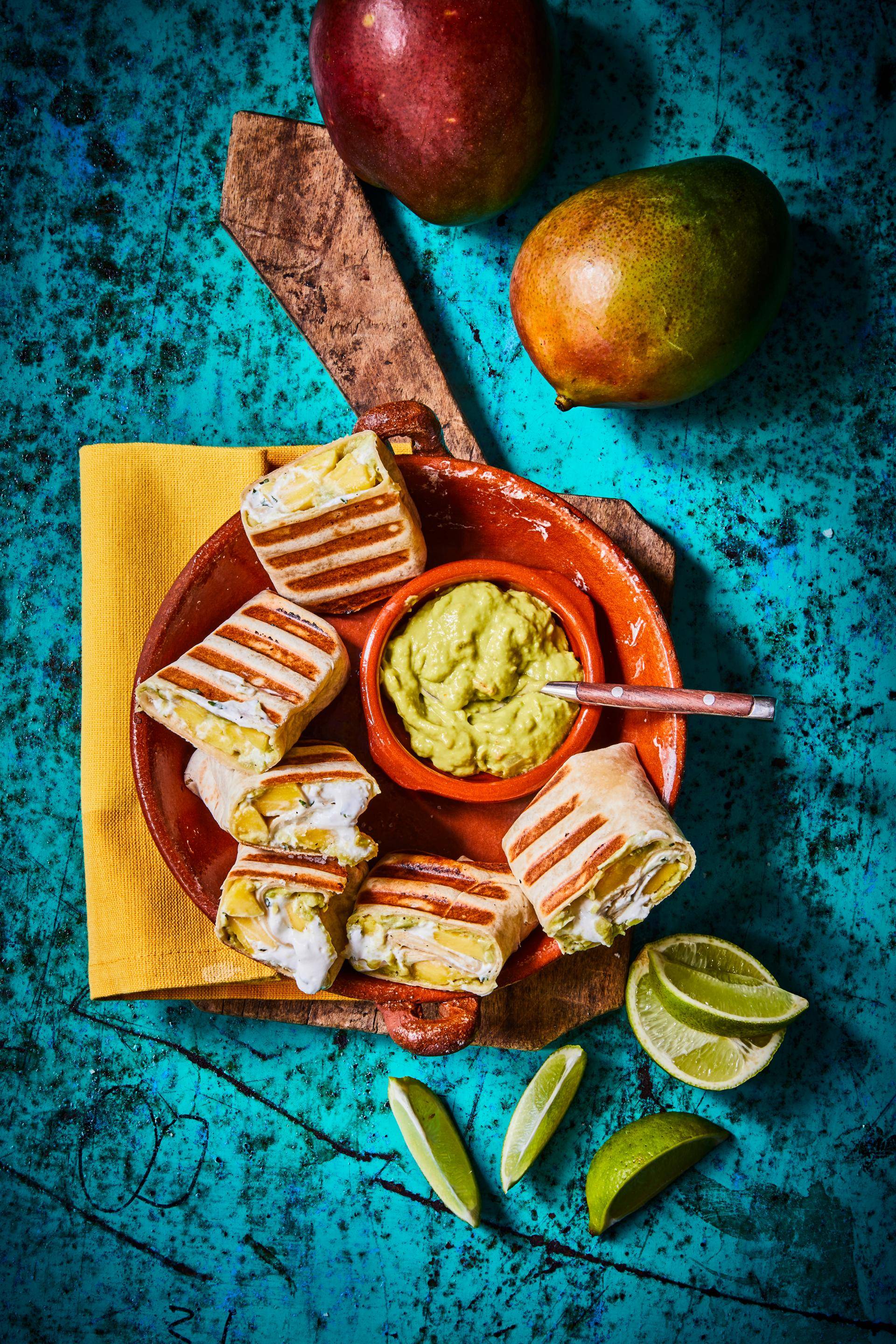 Tortillas mit Ziegenkäse, Mango und Guacamole - Rezepte OptiGrill + | Tefal