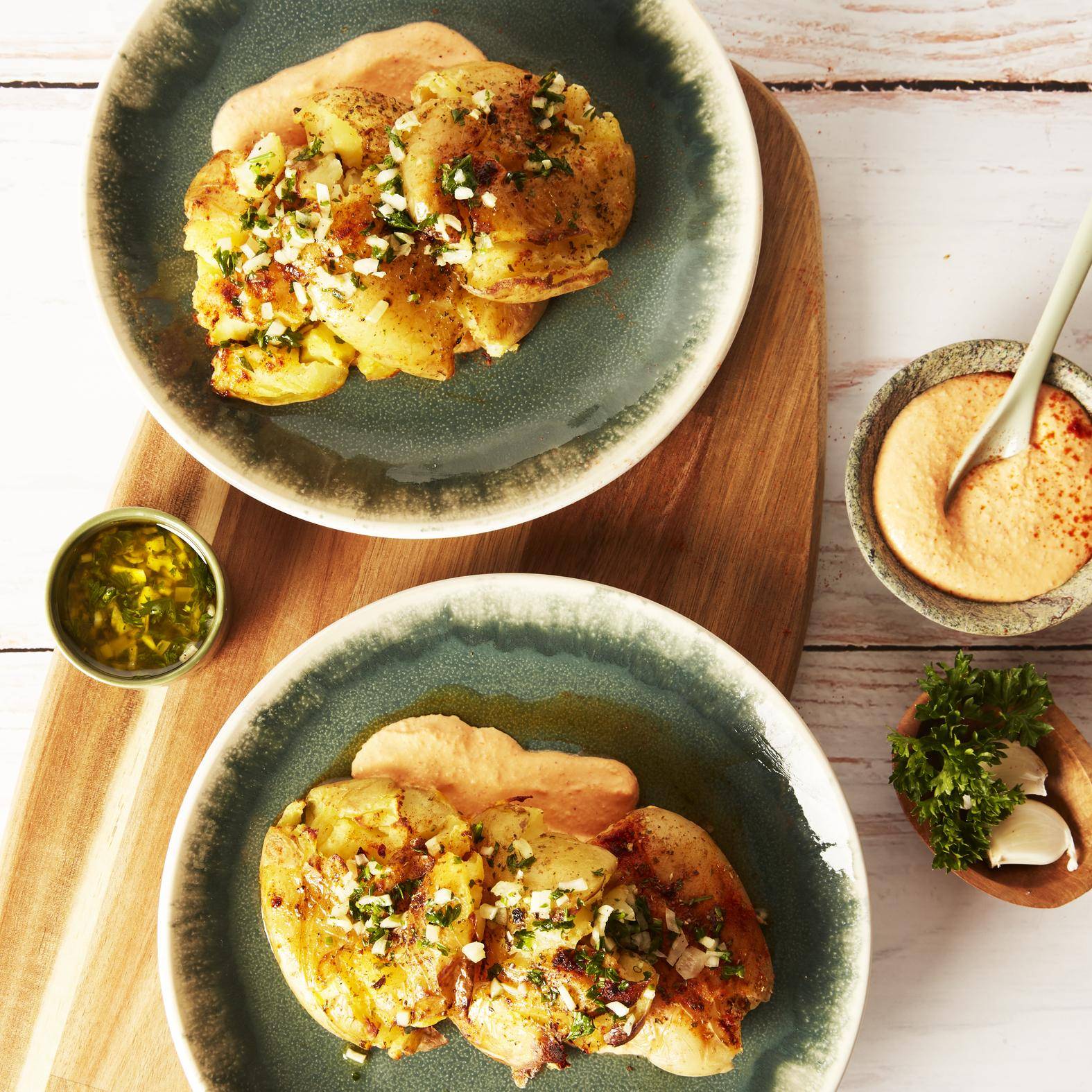 Gestampfte Kartoffeln mit Ktipiti und Kräuteröl - Rezepte EASY FRY GRILL & STEAM 3 in 1 | Tefal