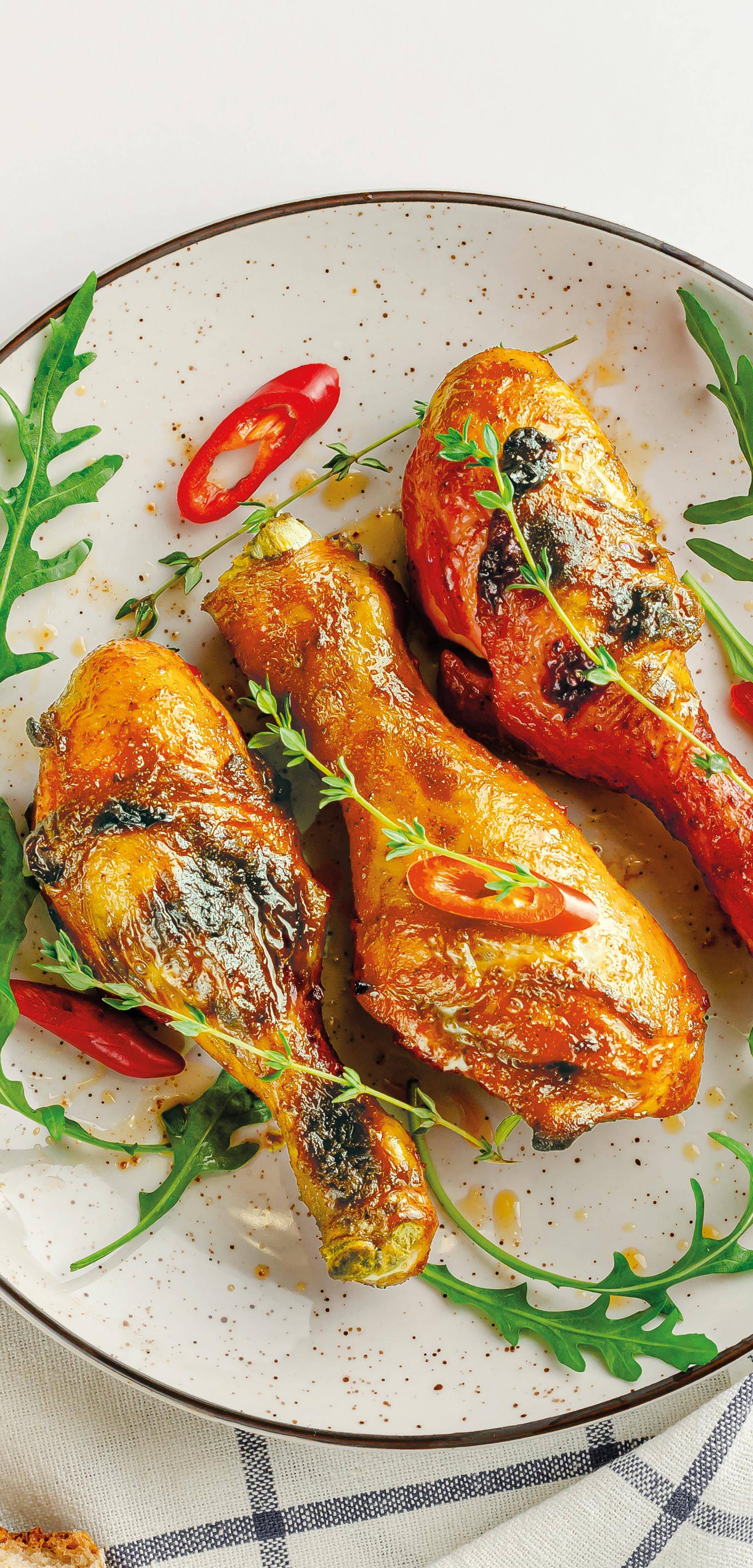 Hähnchenschenkel in Joghurt-Rosmarin Marinade - Rezepte OptiGrill | Tefal