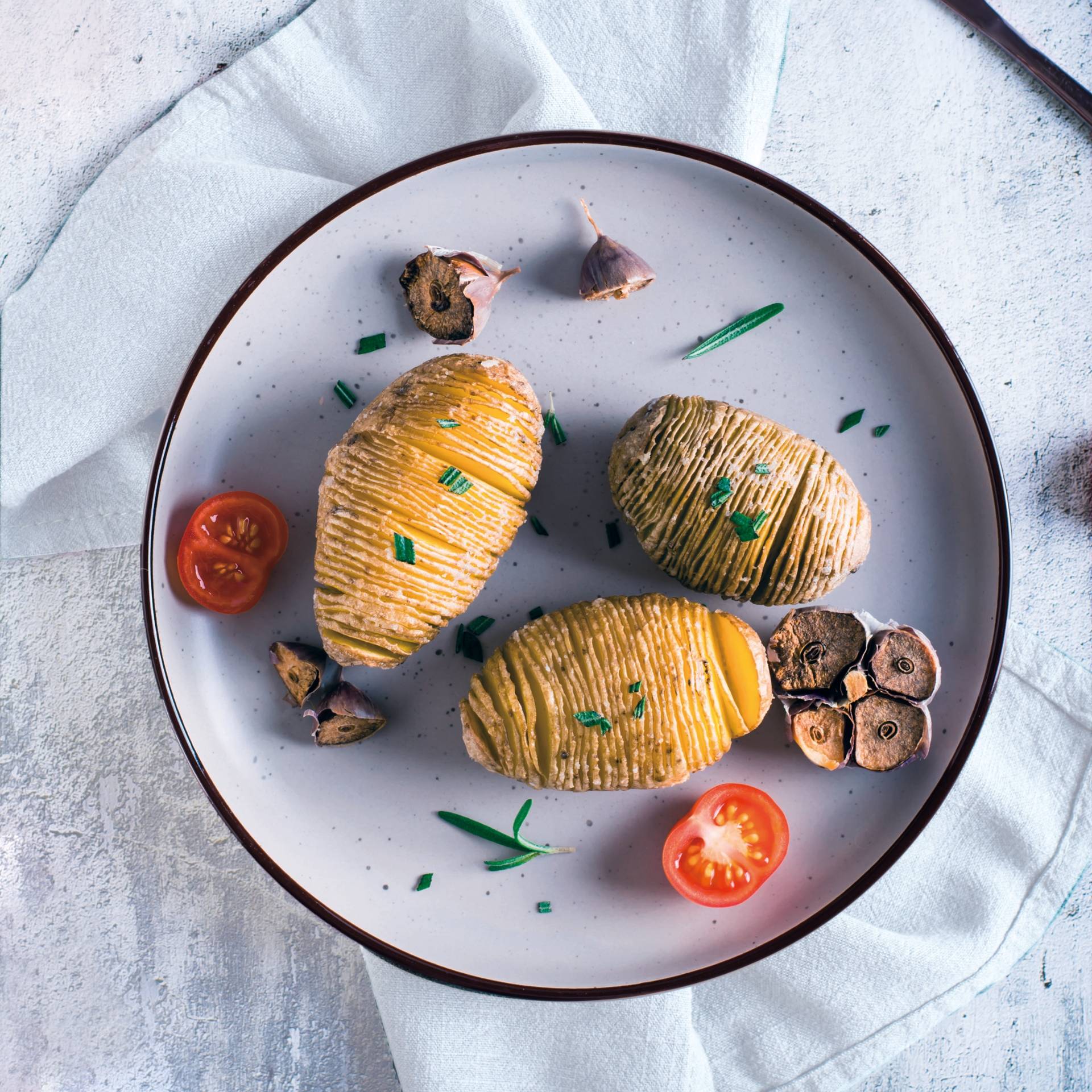 Ziehharmonikakartoffeln - Rezepte Dual EasyFry&Grill | Tefal