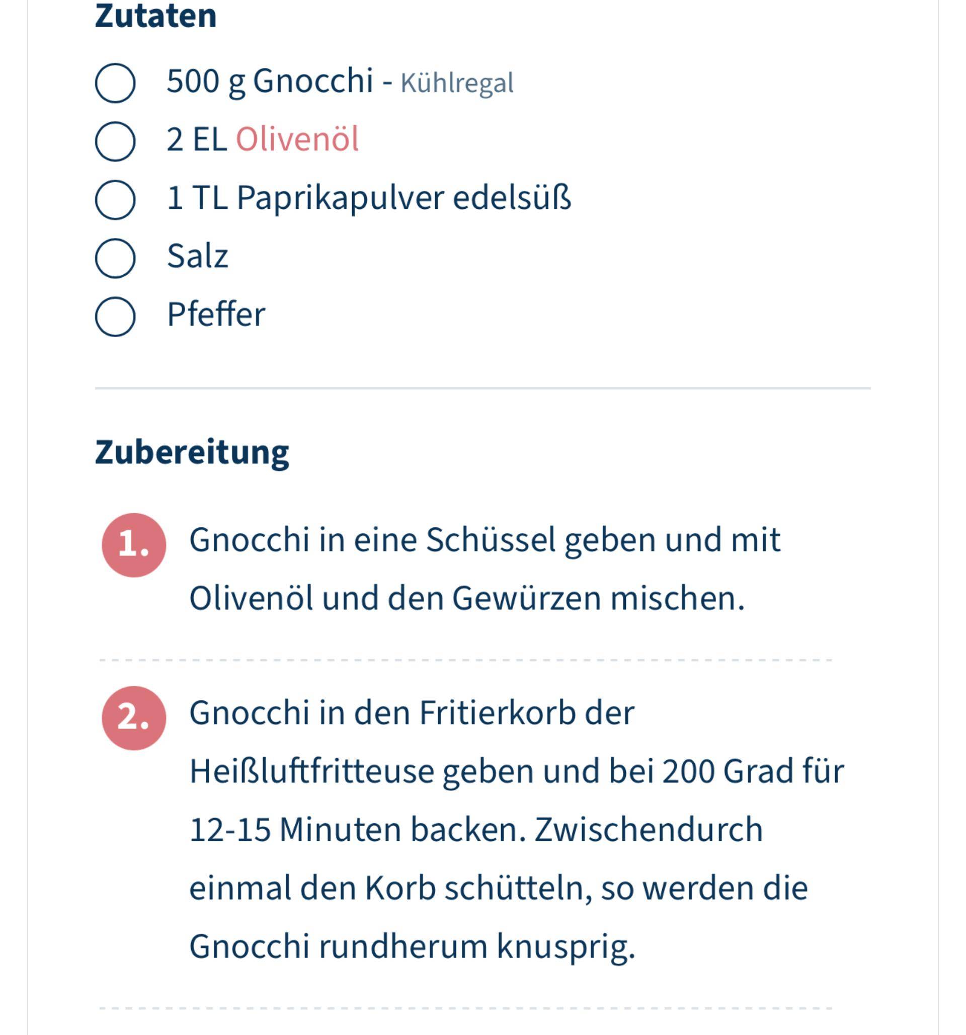 Gnocchi pikant - Rezepte Dual EasyFry&Grill | Tefal
