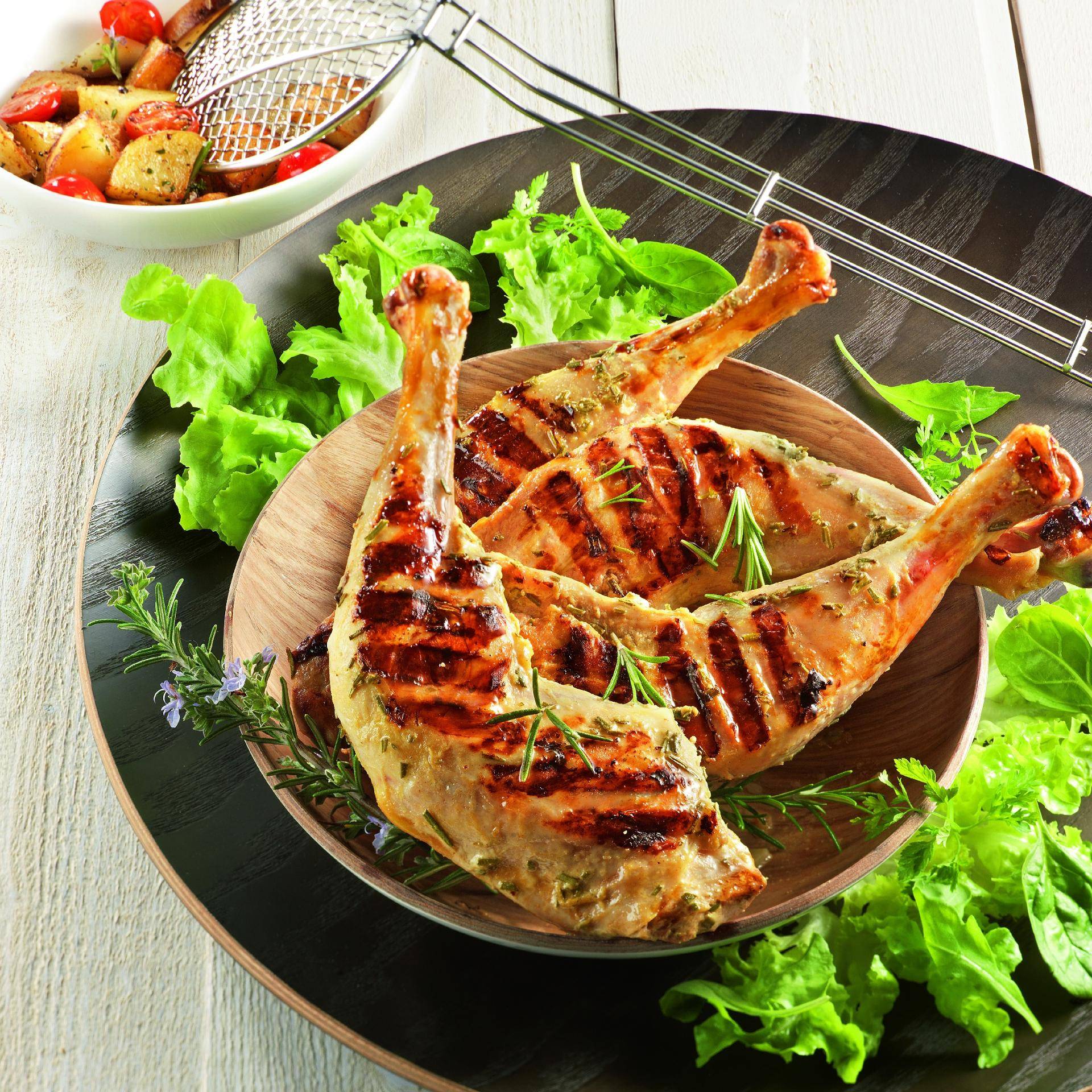 Hähnchenschenkel, mariniert in Joghurt und Rosmarin - Rezepte EASY FRY & GRILL 2 in 1 XXL | Tefal