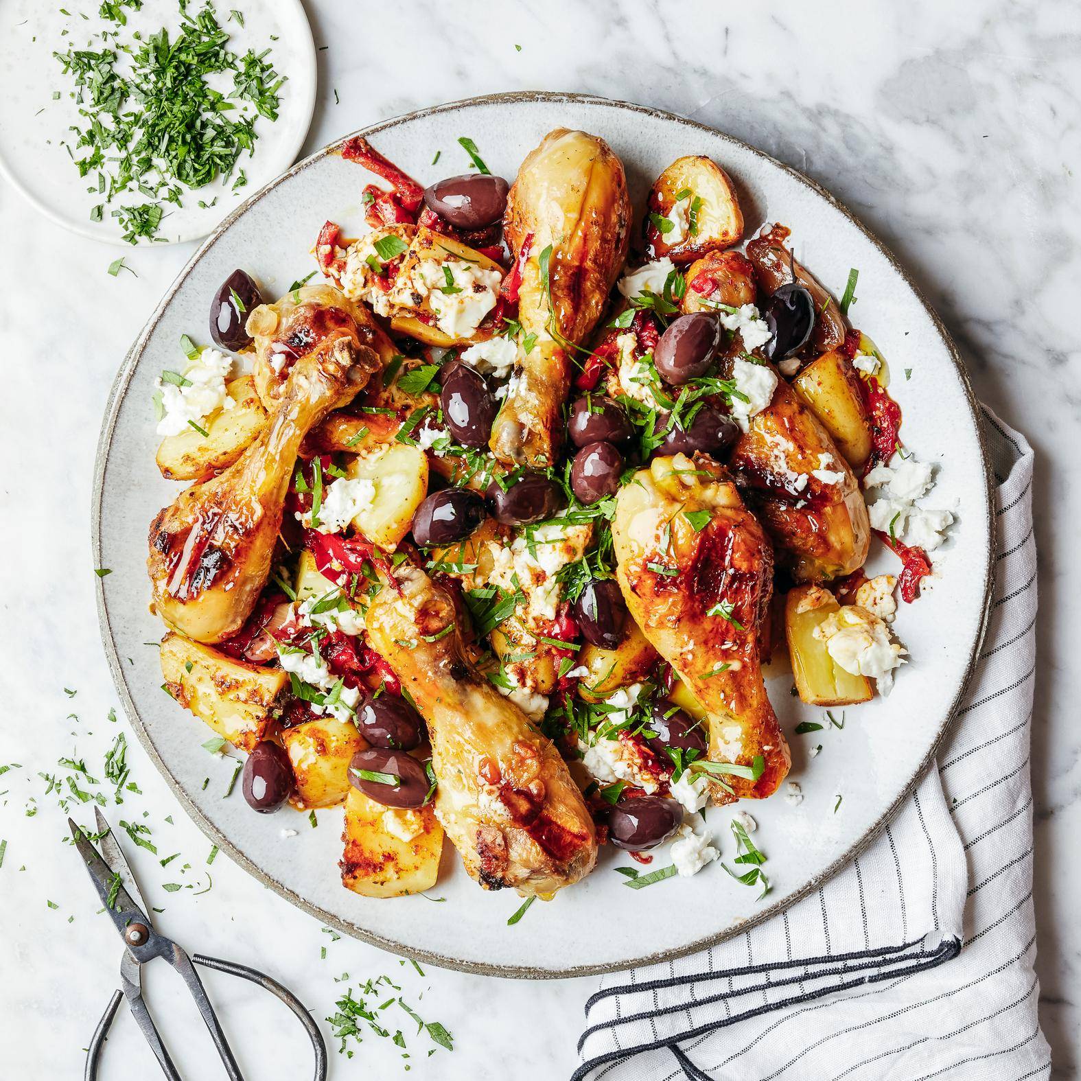 Feta-Huhn, Oliven und Kartoffeln - Rezepte OptiGrill 4in1 | Tefal