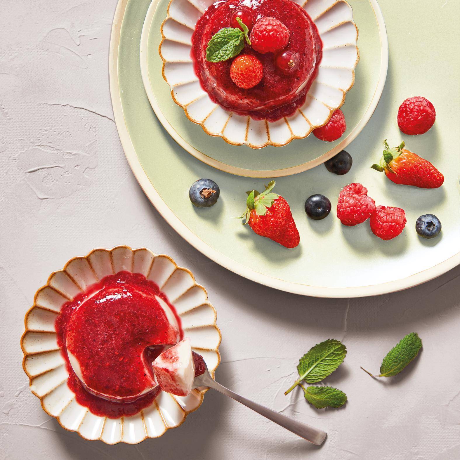 Vanille-Panna-Cotta mit Coulis aus roten Früchten - Rezepte Kitchen Machines Touch/Touch + | Tefal