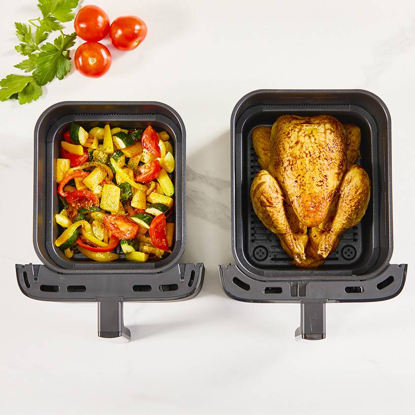 Geburtstags‑Bundle: Easy Fry Crispy Stack Heißluftfritteuse inkl. Backset für Heißluftfritteusen